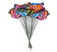 Hperu Piquets de Jardin pour Papillons 50Pcs 9.8 Pouces de Hauteur Papillon sur bâtons Piquets de Jardin décoratifs réalistes Papillon pour décoration de Jardin, Grand Format