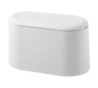 Hperu Poubelle de Bureau, Mini Poubelle en Plastique de 2 L, Petite Amovible avec Couvercle Type Presse, Mini antidérapante pour Chambre à Coucher, Cuisine, Commode, Bureau