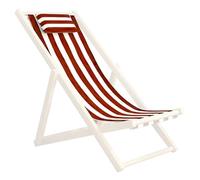 Hperu Tissu de Remplacement pour Chaise à bandoulière, Tissu de Remplacement pour Chaise Patio Pliante 45x17 Pouces avec taie d'oreiller pour Balcon Plage à la Maison, Rouge et Blanc