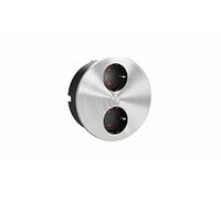 HPF Lot de 2 Prises Schuko en Acier Inoxydable et Plastique