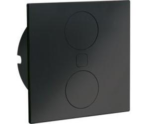 HPF prise encastrée Duplex E USB C, avec prise de courant de sécurité plus USB-Charger, cache carré noir mat