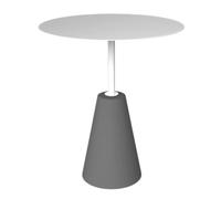 HPIRFYE Table de Bar Ronde,Table Basse Ronde,Table Basse Loisir | Plateau en métal et socle conique lourd,Table de Bar Ronde Moderne Peu encombrante(Wit,40*60cm)