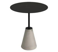 HPIRFYE Table de Bar Ronde,Table Basse Ronde,Table Basse Loisir | Plateau en métal et socle conique lourd,Table de Bar Ronde Moderne Peu encombrante(Nero,40*60cm)