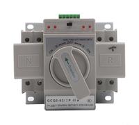 HpLive 1 pièce pour générateur ATS Commutateur double puissance Interrupteur de transfert automatique 2P 63A avec voyant lumineux Boîtier ABS étanche à la poussière