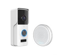 HpLive 1 sonnette vidéo avec caméra et interphone 2 voies pour Tuya Smart Home, vision nocturne HD IP65 étanche WiFi judas de porte avec
