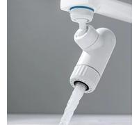 HpLive Aérateur de robinet rotatif, rallonge de robinet 720°, 2 modes de pulvérisation, adaptateur de robinet avec filtre (blanc)