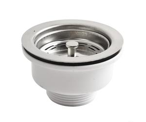 HpLive Bonde d'évier de cuisine en acier inoxydable - Diamètre : 90 mm - Kit de montage avec panier