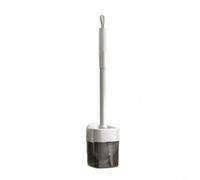 HpLive Brosse de toilette, brosse de toilette, kit de nettoyage, accessoires de salle de bain à montage mural, tête de nettoyage à 360°, base anti-goutte, manche long de 36 cm, plastique, installation