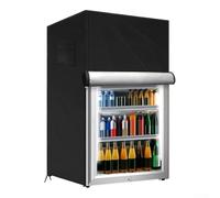 HpLive Housse de réfrigérateur d'extérieur - Étanche 210D - Robuste - Pour réfrigérateur vertical - Avec fermeture éclair - Noir - 56 x 58 x 86 cm