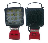 HpLive Lampe de travail LED sans fil 16 LED, tête réglable à 90 degrés avec crochet pour batterie Einhell 18 V, camping, extérieur