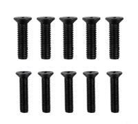 HpLive Lot de 10 vis de fixation M5 22 mm et M6 22 mm Filetage à gauche pour mandrin UNF Adaptateur de tige en métal Noir Convient pour les bricoleurs