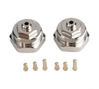 HpLive Lot de 2 adaptateurs de filetage de tête thermostatique M30 x 1,0 vers M30 x 1,5, adaptateur de vanne thermostatique pour radiateur, joint précis, montage sans outil, laiton chromé, vannes