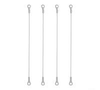 HpLive Lot de 4 câbles de retenue de porte d'armoire en acier inoxydable de 200 mm, câble limiteur de charnière flexible tressé pour armoire de coffre