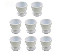 HpLive Lot de 8 coquetiers pour petit-déjeuner, coquetiers pour brunch, blanc