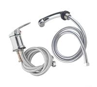 HpLive Mitigeur monocommande chromé avec douchette extensible et tuyau de 120 cm pour shampoing et coiffeur Robinet haute pression 3 raccords