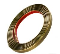 HpLive Moulures décoratives en PVC autocollantes, bandes décoratives dorées, profilé mural pour intérieur, résistant aux intempéries et résistant aux chocs, montage facile sans perçage, 10 m x 20 mm