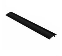 HpLive Plinthe, profilé de socle, moulure en PVC rigide pour mur et sol, résistante à l'humidité et aux UV, 53,3 cm et 63,5 cm, noir, blanc, transparent (63,5 cm noir)