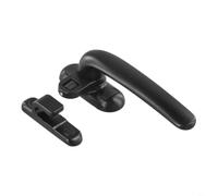 HpLive Poignée de fenêtre en aluminium verrouillable noire pour poignée de sécurité blanche (Black Right)