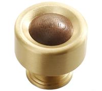 HpLive Poignée de meuble en laiton en bois, bouton de tiroir rétro, tire-porte antique, quincaillerie à trou unique pour armoire et commode, construction durable et look élégant, combinaison de bois