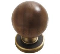 HpLive Poignée de meuble en laiton en bois, bouton de tiroir rétro, tire-porte antique, quincaillerie à trou unique pour armoire et commode, construction durable et look élégant, combinaison de bois