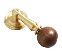 HpLive Poignée de meuble en laiton en bois, bouton de tiroir rétro, tire-porte antique, quincaillerie à trou unique pour armoire et commode, construction durable et look élégant, combinaison de bois