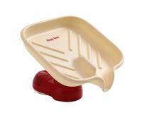 HpLive Porte-savon, porte-savon, montage mural, organisateur de salle de bain avec ventouse puissante et angle réglable, 17,5 x 16,5 x 14,1 cm, pour différentes tailles de savon, plus durable (rouge)
