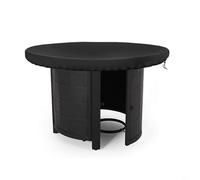 HpLive Protection de plaque de feu, housse de barbecue, housse de protection pour barbecue rond, tissu Oxford 420D imperméable, avec cordon réglable, diamètre 100 cm, pour paniers de feu et (420D