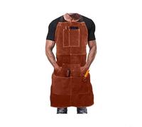 HpLive Tablier de soudeur en cuir résistant à la chaleur pour soudeur 6 | Tablier En Cuir Pour Soudure 6 Compartiments Pour Le Rangement Ignifuge Et Durable Pour Les Travaux D'atelier