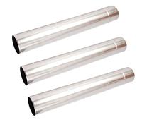 HpLive Tuyau de cheminée en acier inoxydable Rallonge de tuyau de poêle Coude de poêle Tuyau d'échappement de poêle/cheminée Tuyau de cheminée, L 400 x Ø 60 mm (3 pièces)