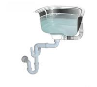 HpLive Tuyau de vidange pour évier, tuyau d'évacuation des odeurs, siphon design en U, conduit d'égout de cuisine, résistant aux odeurs, écoulement arrière peu encombrant, 40 mm de diamètre, universel