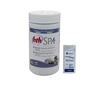 HPS | HTH Brome Multi Action 4 Fonctions - Pastille 20g - 1kg (250809) | 10 bandelettes test 6 paramètres OFFERTES : pH, chlore total, chlore libre / brome, alcalinité, acide cyanurique, dureté