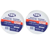 HPX Ruban PVC Blanc pour électricien 19mm x 20m IW1920 (Lot de 2)