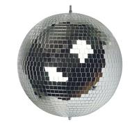 HQ-Power Boule a facettes 20 cm, mirror ball avec miroirs en verre, eclairage de fete avec effet lumineux pour piste de danse, club et decoration, scene mariage Halloween