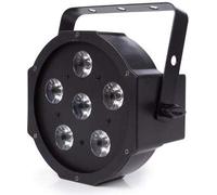 HQ-Power HQLP10004 A Flat Par - 6 LED RVB de 3 W - Plastique - 13 W - 2G7 - Noir - 25 x 24 x 15 cm