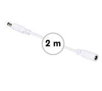 RALLONGE AVEC CONNECTEUR D'ALIMENTATION CC (MÂLE-FEMELLE) - 2 m - BLANC