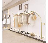 HQHM Porte-vêtements Mural Moderne Or - Rack de vêtements mural - Pour vêtements, accessoires - Taille personnalisable - Facile à installer