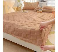 HQHYGM Surmatelas Drap-Housse en Velours, Linge de lit en Peluche, Couvre-Matelas épais