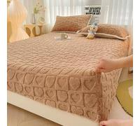 HQHYGM Surmatelas Drap-Housse en Velours, Linge de lit en Peluche, Couvre-Matelas épais
