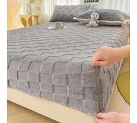 HQHYGM Surmatelas Drap-Housse en Velours, Linge de lit en Peluche, Couvre-Matelas épais