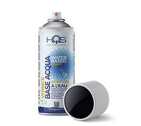 HQS Bombe de peinture en aérosol 400ml Base d'eau Couleurs Ral (Ral 9005 Noir Brillant)