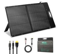 HQST Panneau solaire portable ultra léger de 100 W, type N 25%, chargeur solaire haute efficacité pour station d'alimentation et générateur solaire, étanche IP67, pliable avec béquilles pour camping