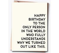 Hqulpr Cartes d'anniversaire amusantes pour sœur, maman, frère, homme et femme, meilleure amie, carte de vœux = 17,8 x 12,7 cm (pliée), enveloppe = 19,1 x 14 cm