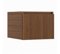HR meubles de salle de bain Matrix meuble sous lavabo - 40x44.8x30cm - façade 3D - 1 tiroir - sans poignée avec bandeau de prise - chêne foncé 75208202077