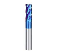 HRC55 Fraise 4 Flûtes Routeur Bit 1-12mm Carbure End Mill TiALN Enduit CNC Machine Fraisage Outils Fin Mills(Nano Blue Coated,6xD6x15x50L)