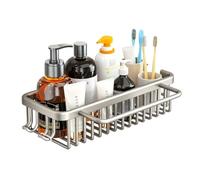 HRGKLMN Étagère de Douche sans perçage, Panier Mural étagère Murale sans Forage, Organiseur de Salle de Bain Multifonction avec Crochets, étagère de Salle de Bain Peu encombrante pour Salle,B45cm
