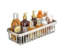 HRGKLMN Étagère de Douche sans perçage, Panier Mural étagère Murale sans Forage, Organiseur de Salle de Bain Multifonction avec Crochets, étagère de Salle de Bain Peu encombrante pour Salle,A40cm