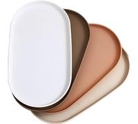 Hrippy Plateau De Service en Plastique, 4 Pcs Plats De Service Oval Plats pour Partie, Plateau De Service Réutilisable pour Les Collations, Nourriture, Les Biscuits