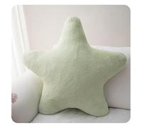 Hrlace Coussin douillet en forme d'étoile pour enfant - Doux et moelleux - En forme d'étoile - Coussin décoratif - Pour chambre d'enfant, chambre à coucher - Vert - 18 x 18 cm
