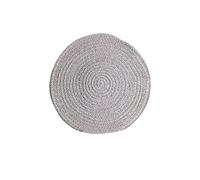 Hrlace Dessous de plat en fil de coton antidérapant élégant - Résistant à la chaleur - Sets de table ronds tressés pour la cuisine et la pâtisserie - 1 pièce - Gris - 30 cm