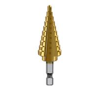 HRLORK Foret étagé 4 mm à 22 mm - Foret conique - Avec revêtement en titane - Forets étagés en spirale pour le perçage du bois - 1 paquet